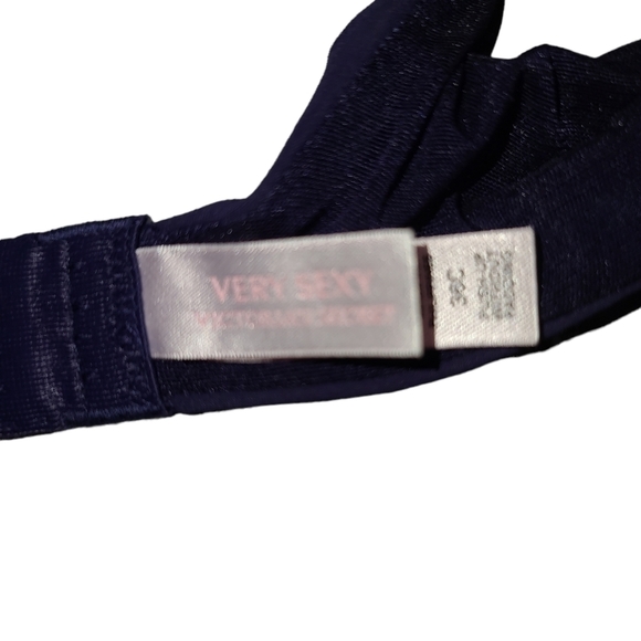 Vs Very Sexy Navy Blue Tan Floral Lace Pushup Bra - Picture 3 of 3